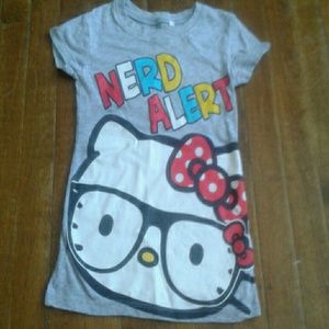 Hello kitty "Nerd Alert" shirt